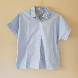 Dizzy Lizzy Pearl Button Up Size L